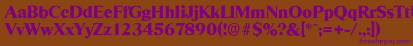 ThamesserialHeavyRegular Font – Purple Fonts on Brown Background