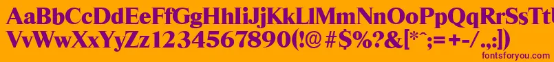 ThamesserialHeavyRegular Font – Purple Fonts on Orange Background