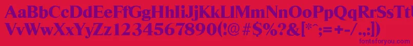 ThamesserialHeavyRegular Font – Purple Fonts on Red Background