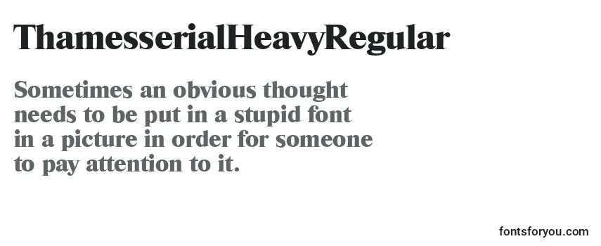 Review of the ThamesserialHeavyRegular Font
