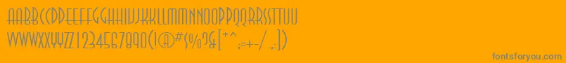 AnnalightcttRegular-Schriftart – Graue Schriften auf orangefarbenem Hintergrund