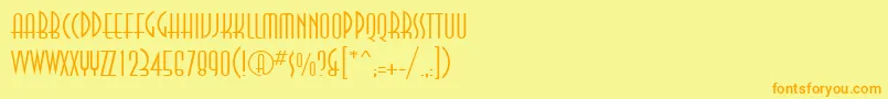 AnnalightcttRegular Font – Orange Fonts on Yellow Background