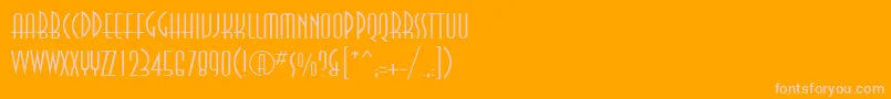 AnnalightcttRegular-Schriftart – Rosa Schriften auf orangefarbenem Hintergrund