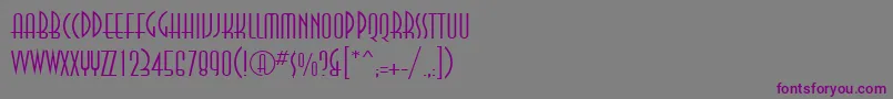 AnnalightcttRegular Font – Purple Fonts on Gray Background