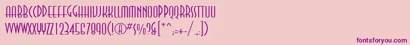 AnnalightcttRegular Font – Purple Fonts on Pink Background