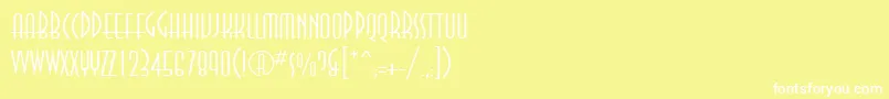 AnnalightcttRegular Font – White Fonts on Yellow Background