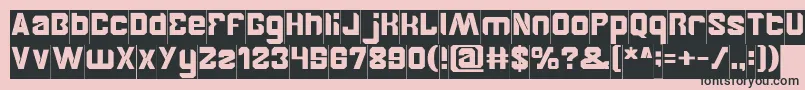 BrotherInverse Font – Black Fonts on Pink Background
