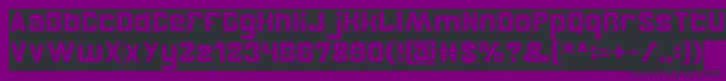 フォントBrotherInverse – 紫の背景に黒い文字
