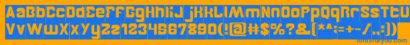 BrotherInverse Font – Blue Fonts on Orange Background