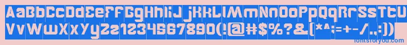 BrotherInverse Font – Blue Fonts on Pink Background