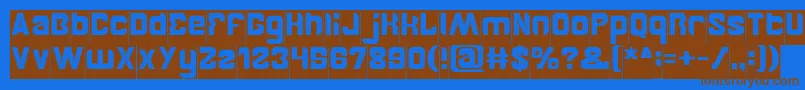 BrotherInverse Font – Brown Fonts on Blue Background
