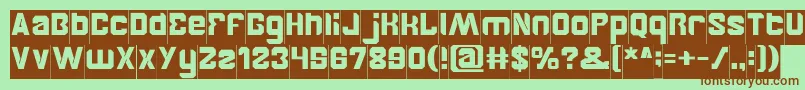 BrotherInverse Font – Brown Fonts on Green Background