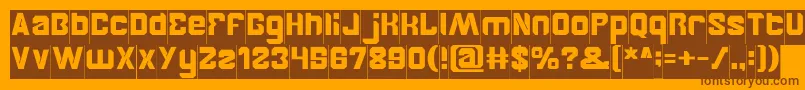BrotherInverse Font – Brown Fonts on Orange Background