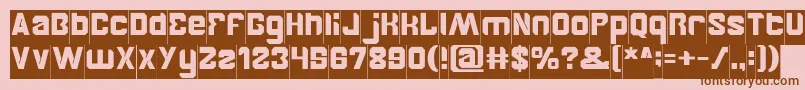 BrotherInverse Font – Brown Fonts on Pink Background