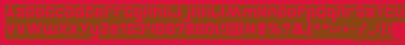 BrotherInverse Font – Brown Fonts on Red Background
