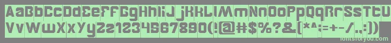 BrotherInverse Font – Green Fonts on Gray Background