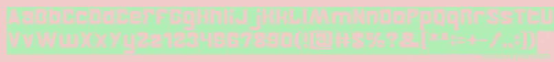 BrotherInverse Font – Green Fonts on Pink Background