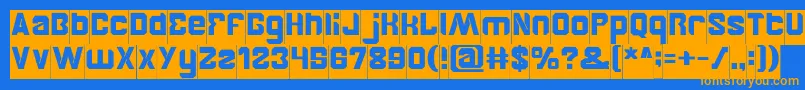 BrotherInverse Font – Orange Fonts on Blue Background