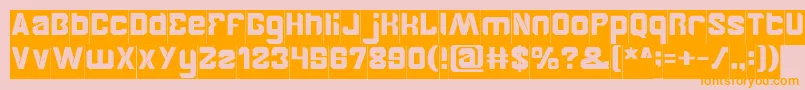 BrotherInverse Font – Orange Fonts on Pink Background