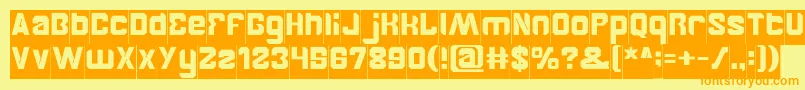 BrotherInverse Font – Orange Fonts on Yellow Background