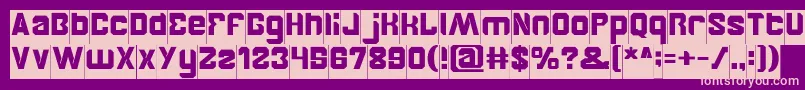 BrotherInverse Font – Pink Fonts on Purple Background