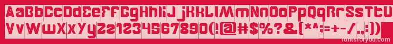 BrotherInverse Font – Pink Fonts on Red Background