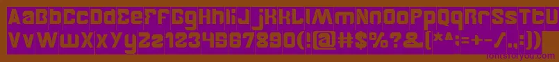 BrotherInverse Font – Purple Fonts on Brown Background