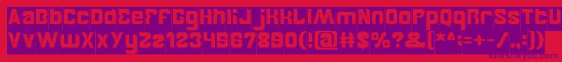 BrotherInverse Font – Purple Fonts on Red Background