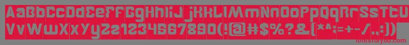 BrotherInverse Font – Red Fonts on Gray Background