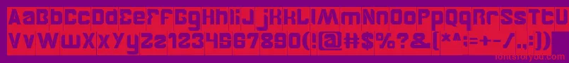 BrotherInverse Font – Red Fonts on Purple Background