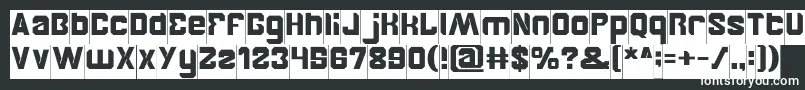 BrotherInverse-fontti – valkoiset fontit mustalla taustalla