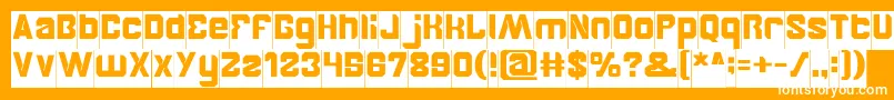 BrotherInverse Font – White Fonts on Orange Background