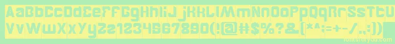 BrotherInverse Font – Yellow Fonts on Green Background