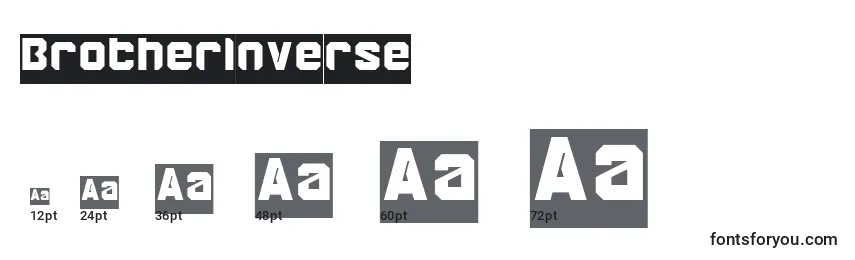 BrotherInverse Font Sizes
