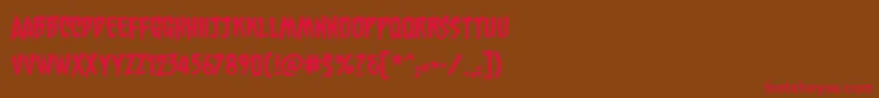 ChainsawzBb Font – Red Fonts on Brown Background