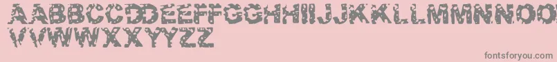 Target Font – Gray Fonts on Pink Background