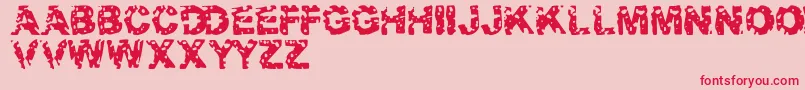 Target Font – Red Fonts on Pink Background