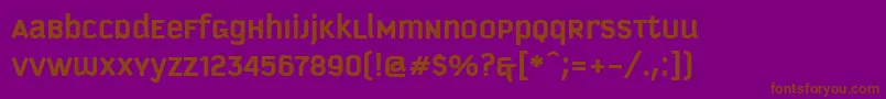 KautivaUniBold Font – Brown Fonts on Purple Background