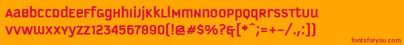KautivaUniBold Font – Red Fonts on Orange Background