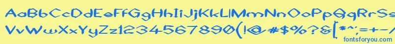 Blacshif Font – Blue Fonts on Yellow Background