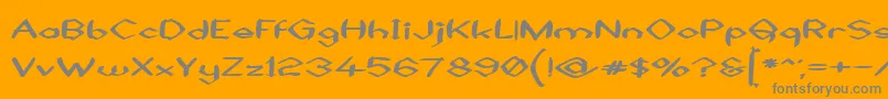 Blacshif Font – Gray Fonts on Orange Background