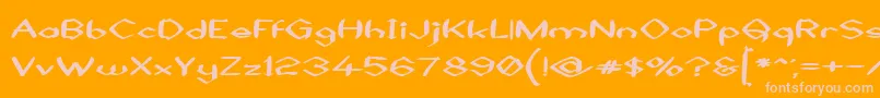 Blacshif Font – Pink Fonts on Orange Background