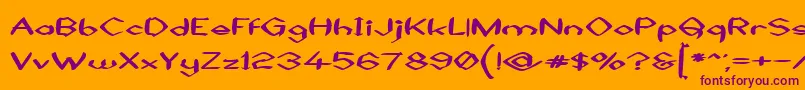 Blacshif Font – Purple Fonts on Orange Background