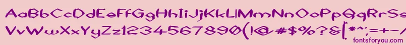 Blacshif Font – Purple Fonts on Pink Background