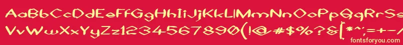 Blacshif Font – Yellow Fonts on Red Background