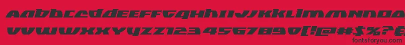 Blackbishopexpandital Font – Black Fonts on Red Background