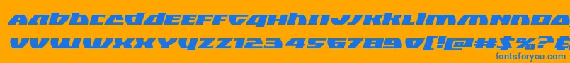 Blackbishopexpandital-fontti – siniset fontit oranssilla taustalla