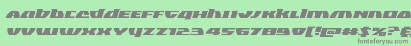 Blackbishopexpandital Font – Gray Fonts on Green Background