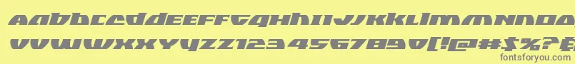 Blackbishopexpandital Font – Gray Fonts on Yellow Background