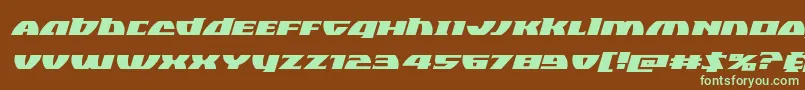 Blackbishopexpandital Font – Green Fonts on Brown Background